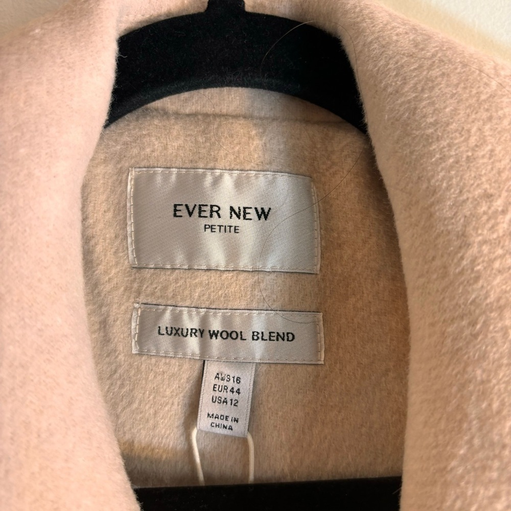EVER NEW Sz 12P Amy Shawl Collar Wrap Coat Luxury Wool Blend Lined NEW WITH TAG - Picture 7 of 16